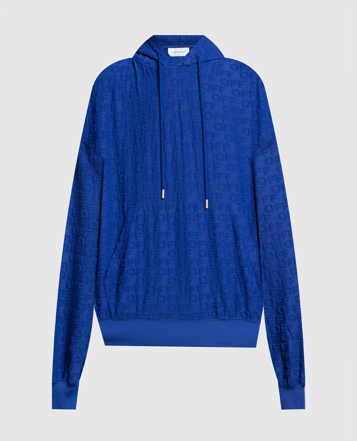 

Blue logo pattern hoodie Off-White, Синий