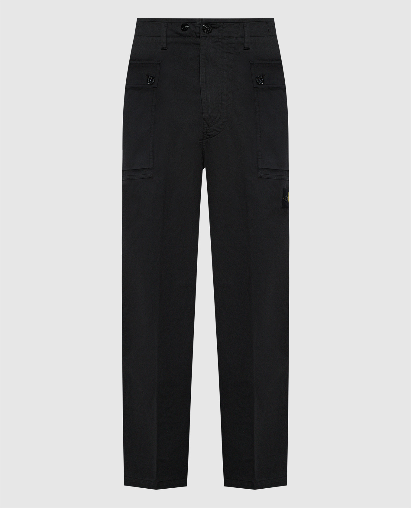 

Black pants with logo Stone Island, Черный