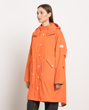 Yves Salomon Army Orange parka 23EFM01104S05W
