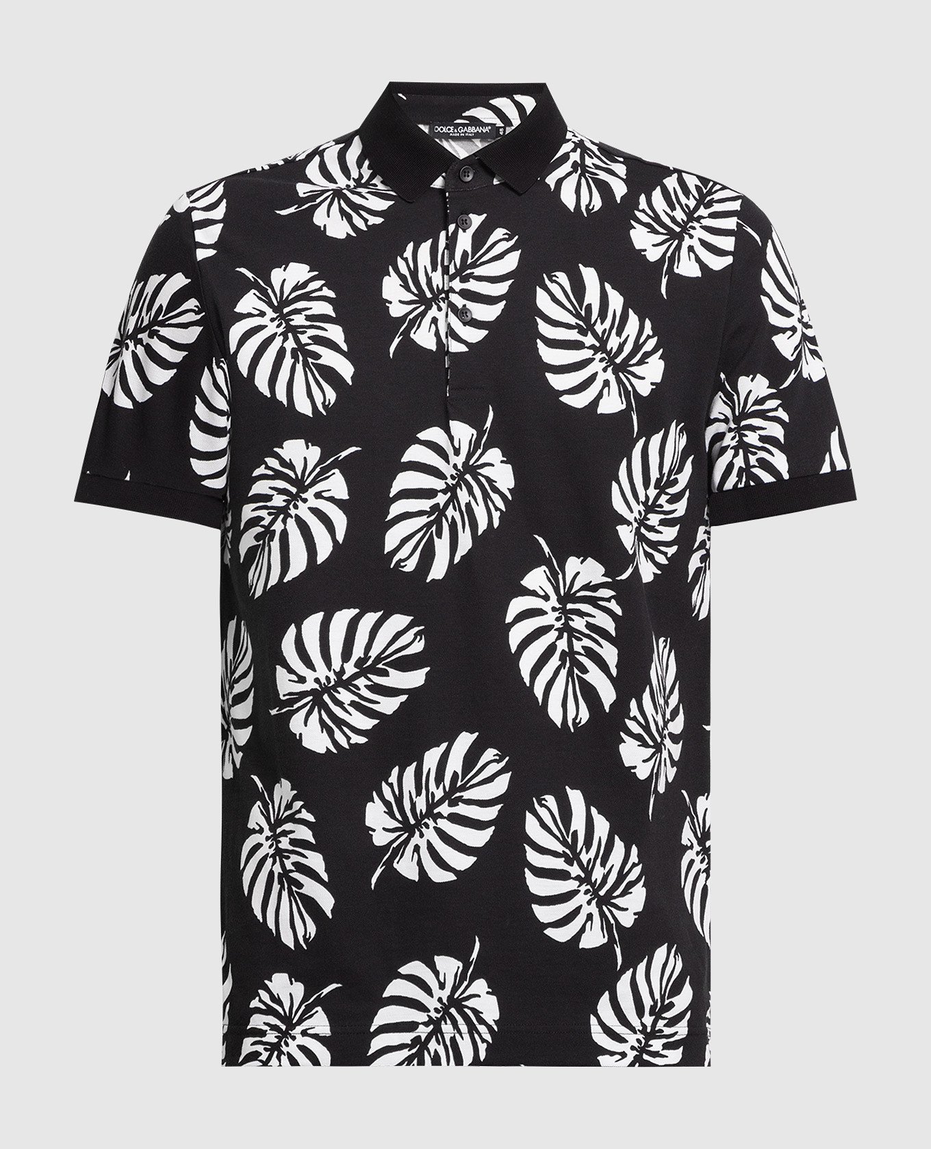 

Black polo shirt with contrast print Dolce&Gabbana