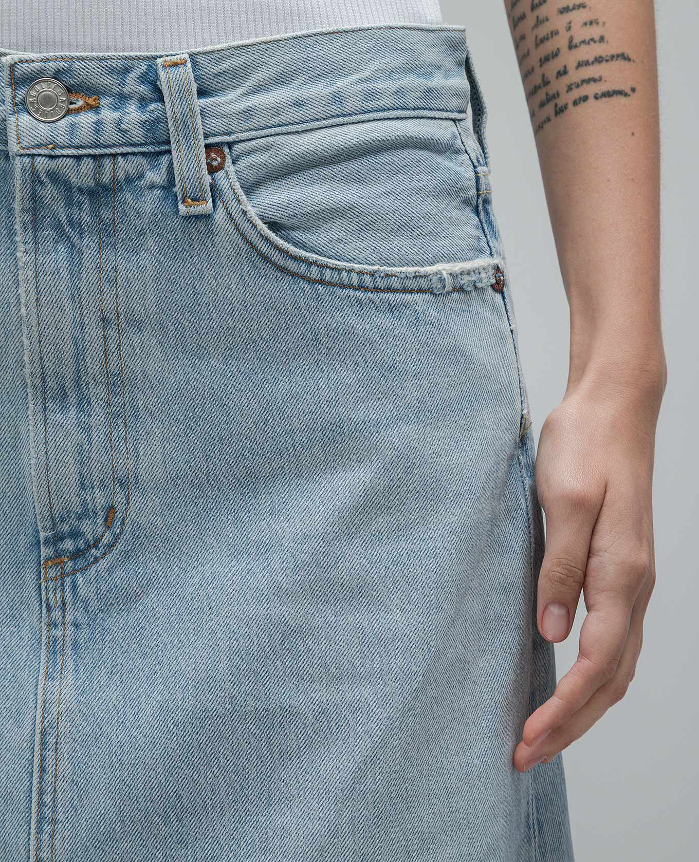 Hilla blue denim skirt AGOLDE 5