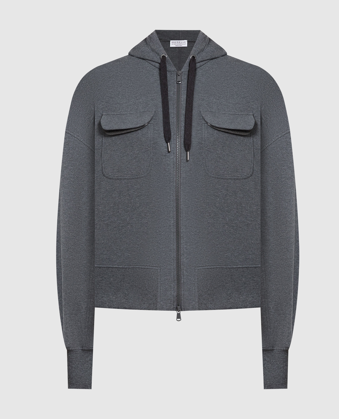 

Gray sports jacket with monil chain Brunello Cucinelli, Grey