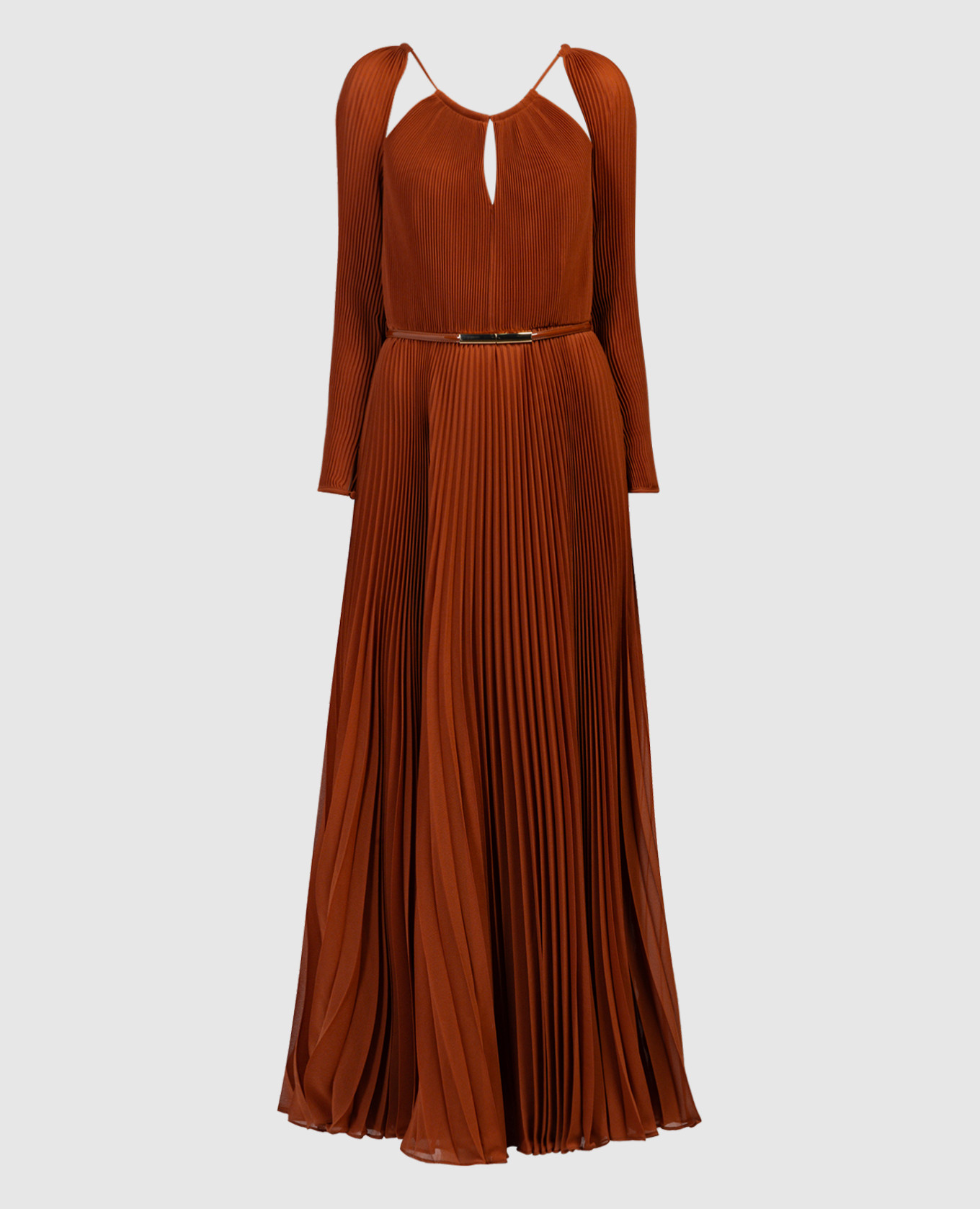 

Afa brown pleated dress Max Mara