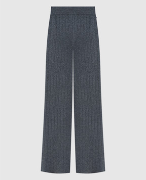 COLOMBO Gray ribbed cashmere pants MA04325226KI