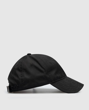 Off-White Black cap in logo pattern OMLB052F23FAB007