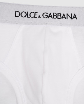 Dolce&Gabbana Children's set of white briefs with logo L4J700G7OCT