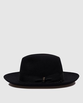 Borsalino Black logo Amedeo hat 110757