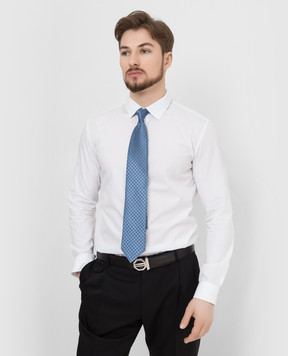 Stefano Ricci Light blue patterned silk tie CCXDD44206