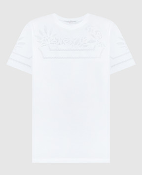 Ermanno Scervino White t-shirt with lace D442L329DUX