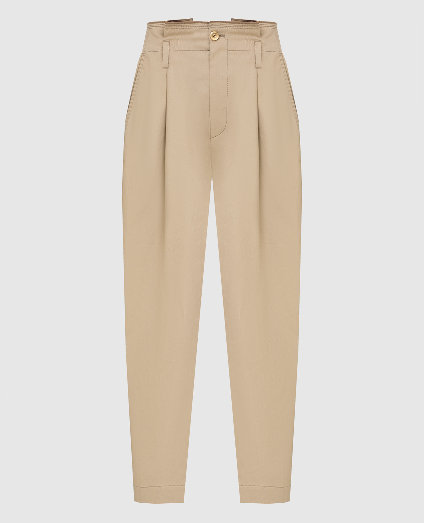 

Beige high waist trousers Brunello Cucinelli