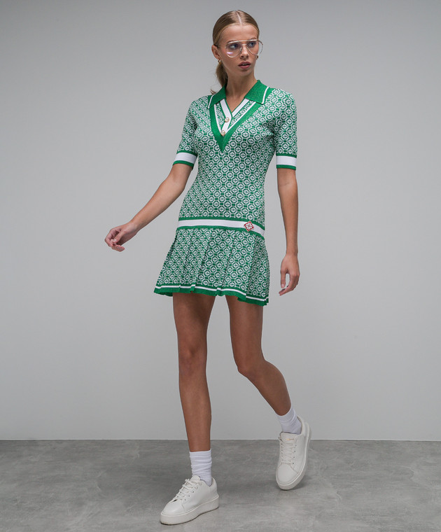green emerald velvet dress Casablanca main image 0