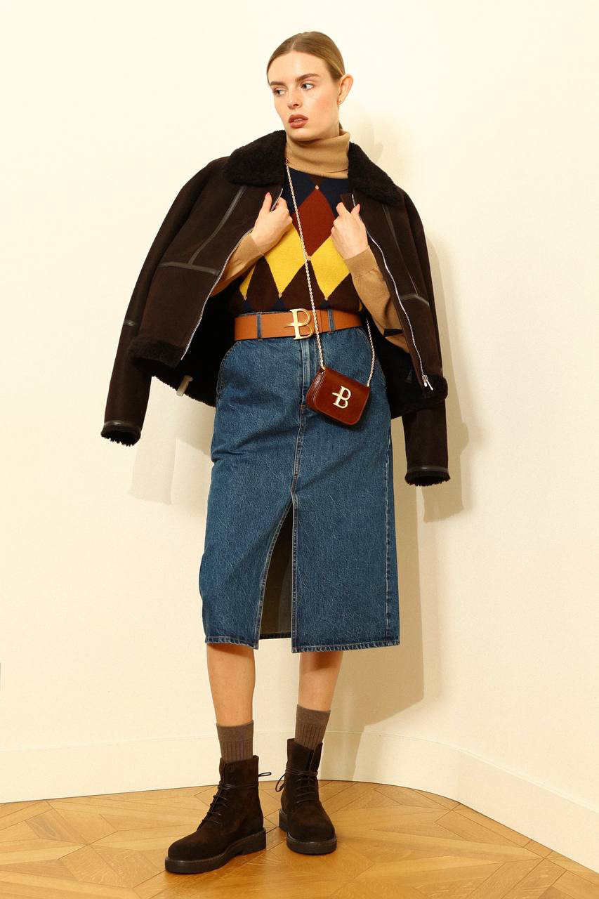 Blue denim skirt CO 6