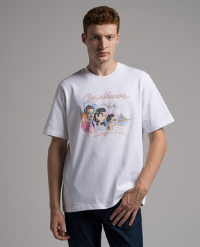 Casablanca White t-shirt with a print MF23JTS00116