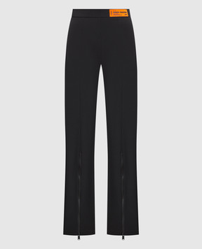 Heron Preston Black pants with logo patch HWCA028F22FAB001