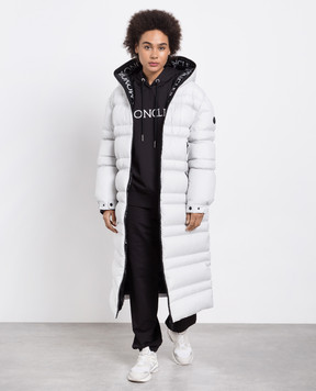Moncler Tumen gray down jacket with logo 1C00006596IU