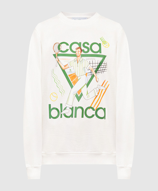 Casablanca - White sweatshirt with Le Jeu logo print