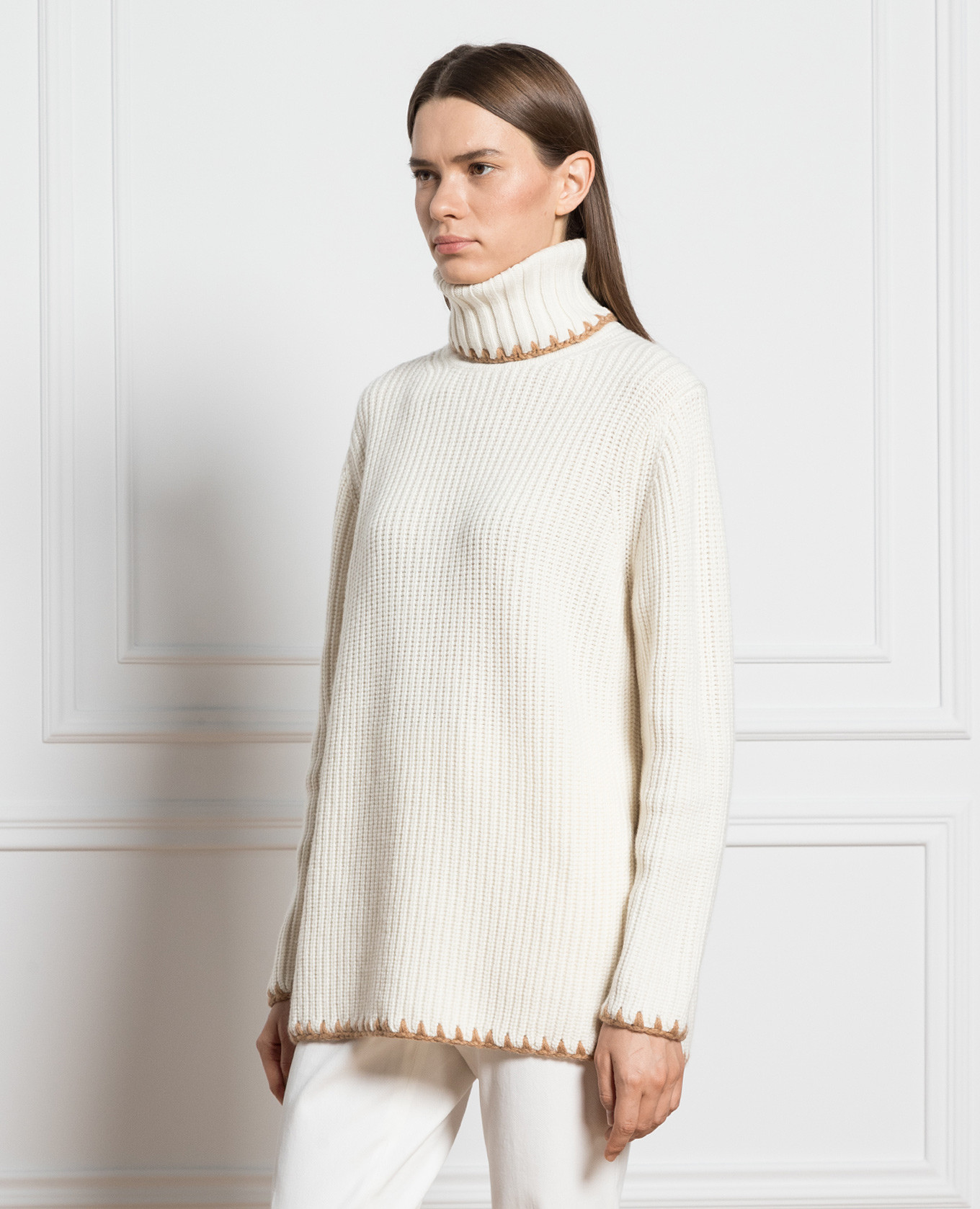 White cashmere sweater Enrico Mandelli 3