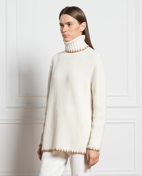 Enrico Mandelli White cashmere sweater A7KD195240