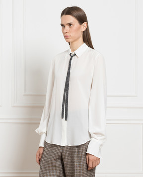 Brunello Cucinelli White silk shirt MB993MZ436