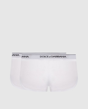 Dolce&Gabbana Set of white briefs with logo M9C05JONN95