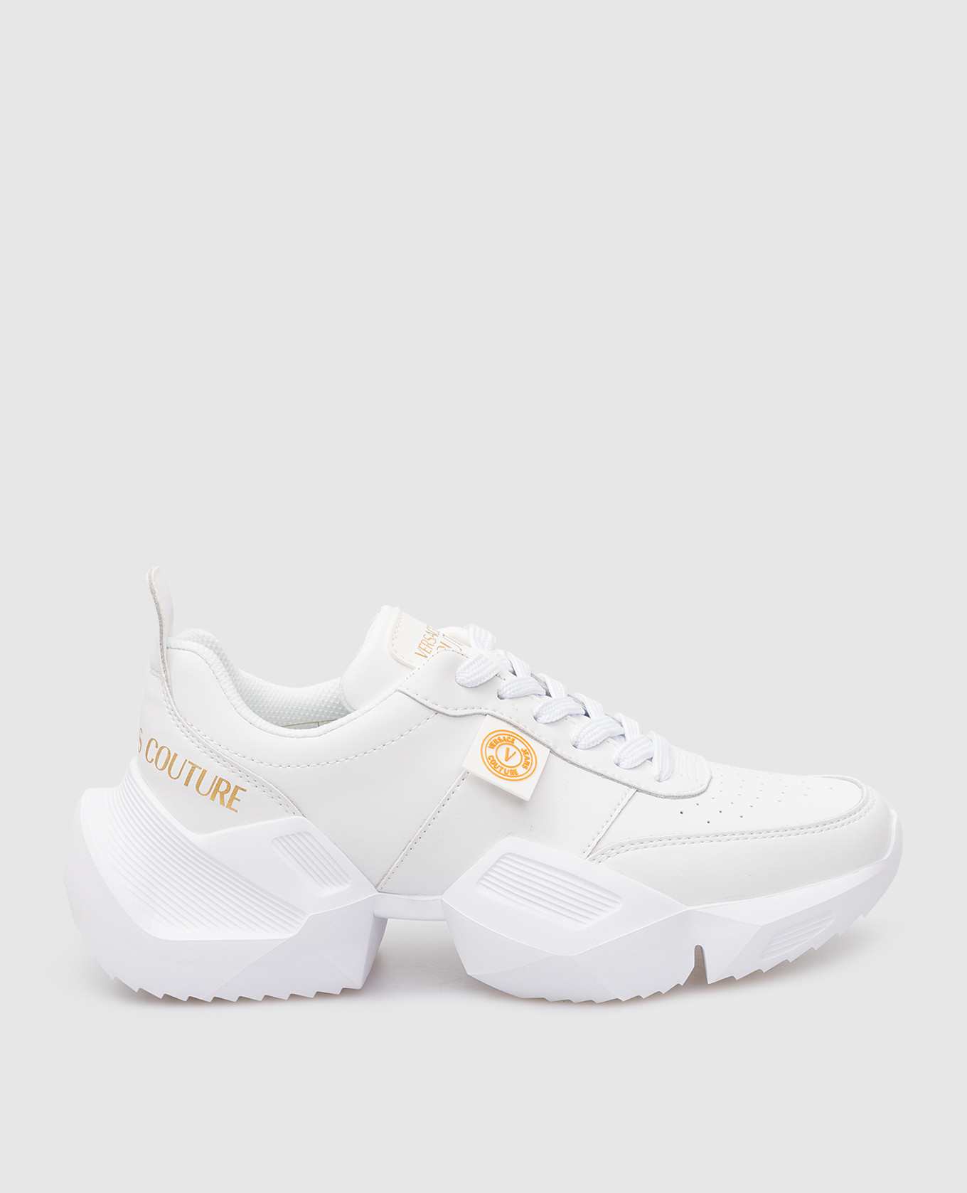 スニーカー VERSACE JEANS COUTURE Woman Sneakers White 78VA3SK3ZPB08 003 V-Emblem Court 88 Trainers White,Print | VERSACE UK