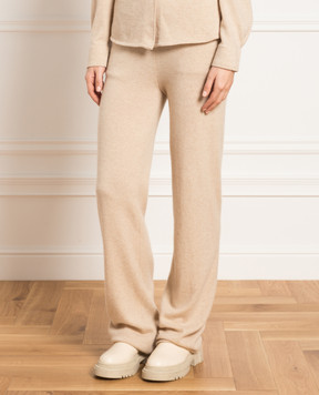 Simonetta Ravizza Marti Beige Cashmere Trousers MARTICASHMERE