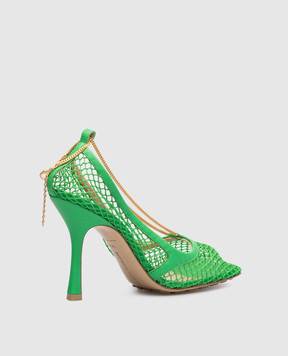 Bottega Veneta Green combination shoes with a chain 578321VBPS1