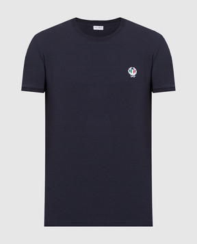 Dolce&Gabbana Navy T-shirt with logo embroidery M8C03JFUECG