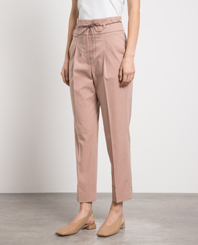 Peserico Brown pants with a high fit P04666A01502