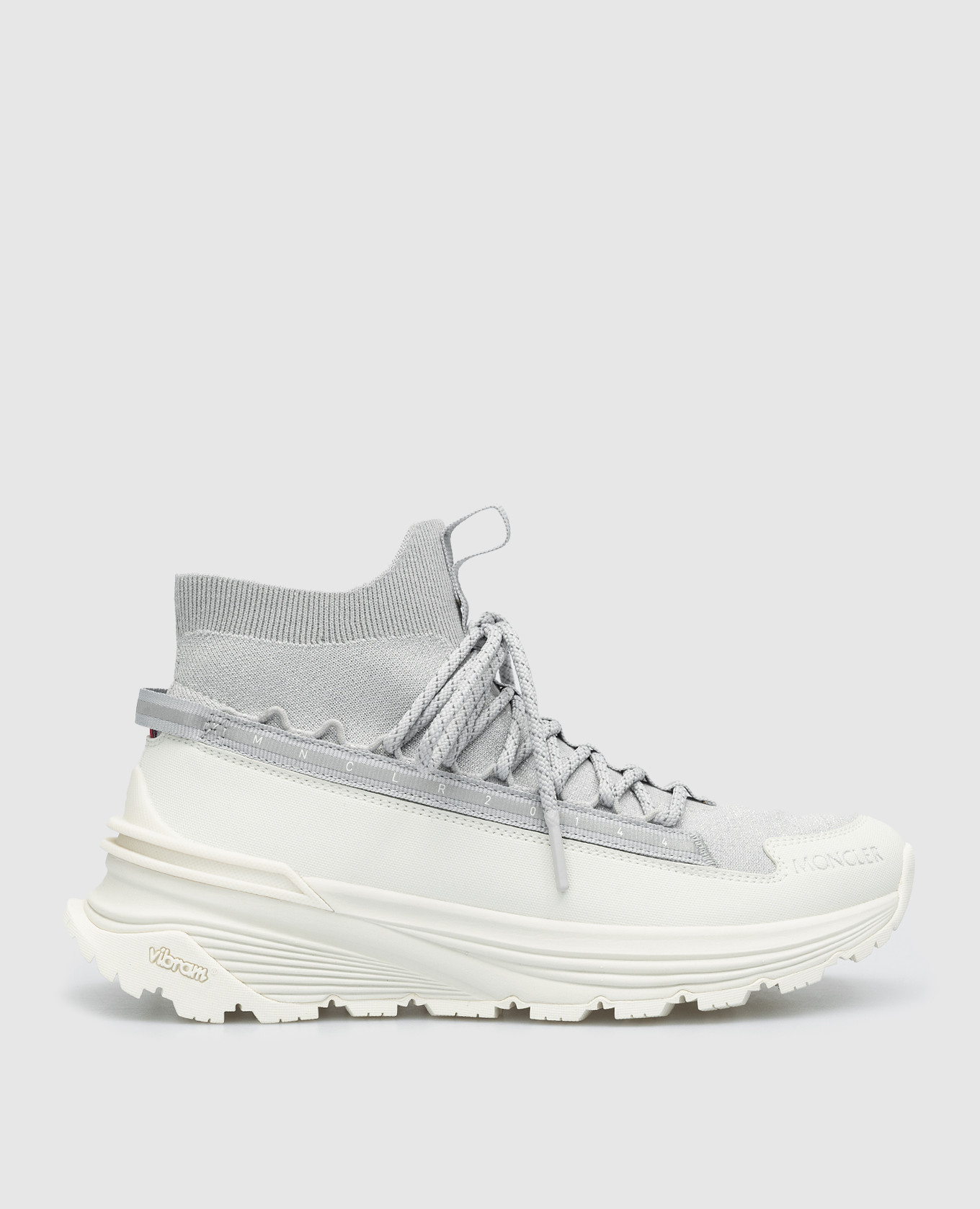 Monte runner gray sneakers with lurex moncler