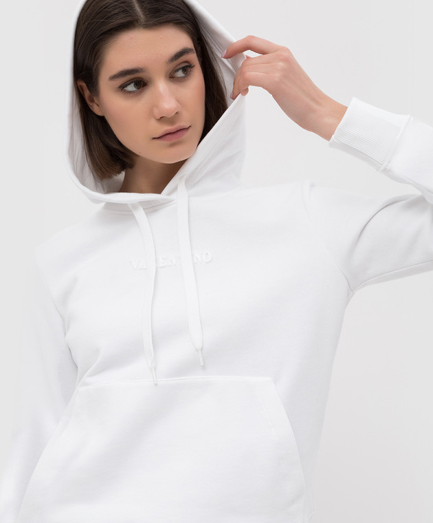 Valentino - White logo hoodie XB3MF16C71R - shop with Estonia