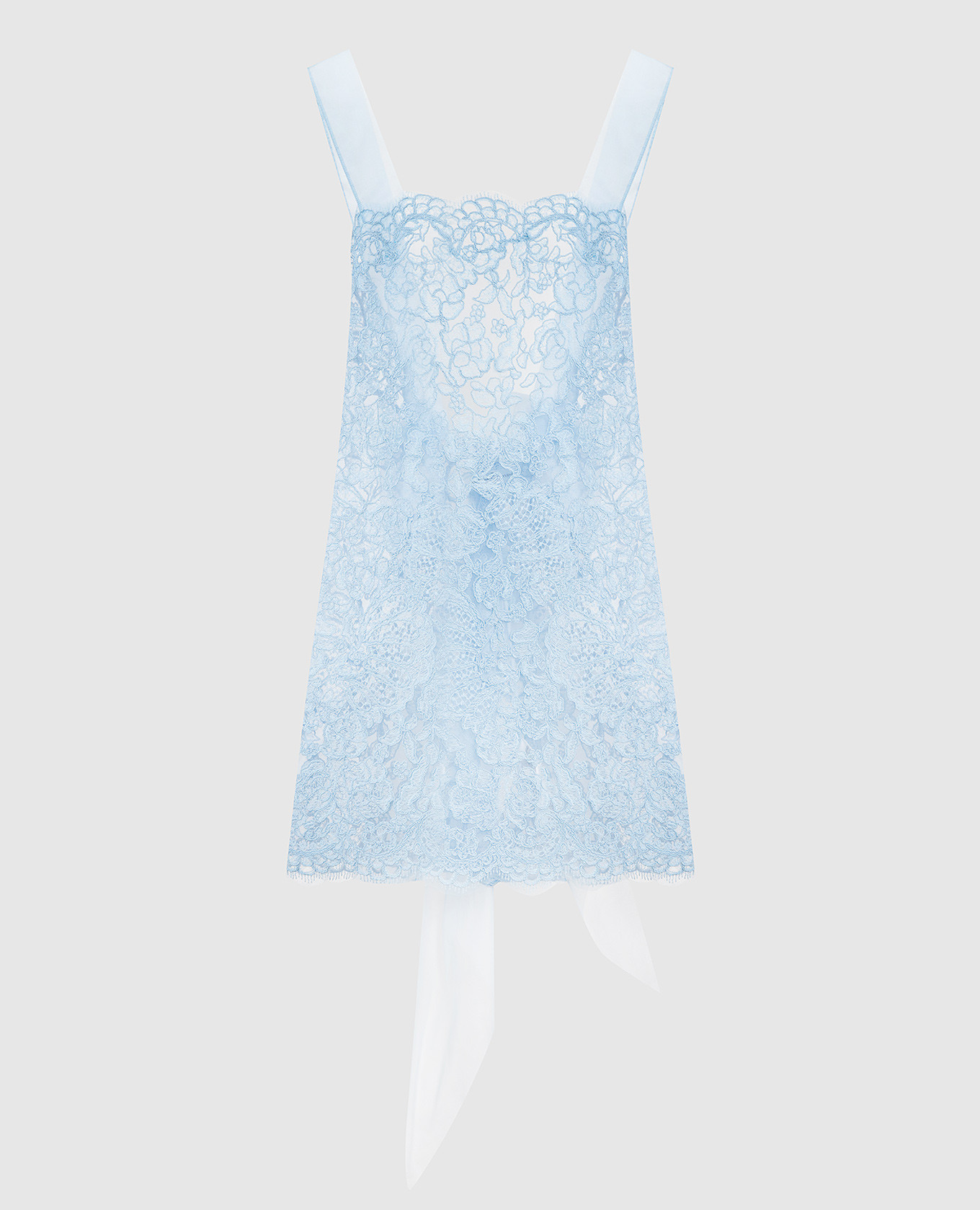 

Blue mini dress with lace Ermanno Scervino, Light blue