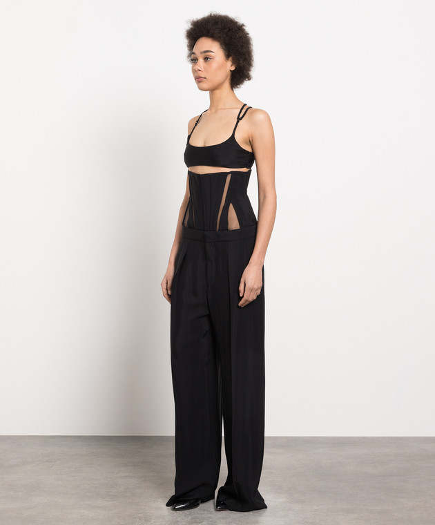 Thierry Mugler - Black pants with a corset 22W1PA0380182 - shop