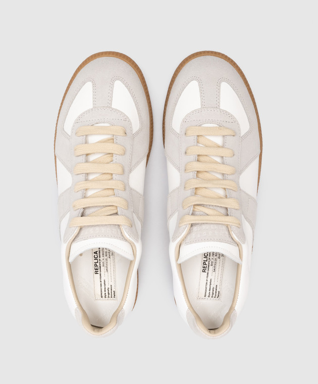 Maison Margiela - Replika białych skórzanych sneakersów