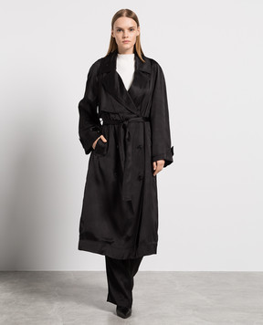 Lou Lou Studio Black double-breasted trench coat Lonna LONNA