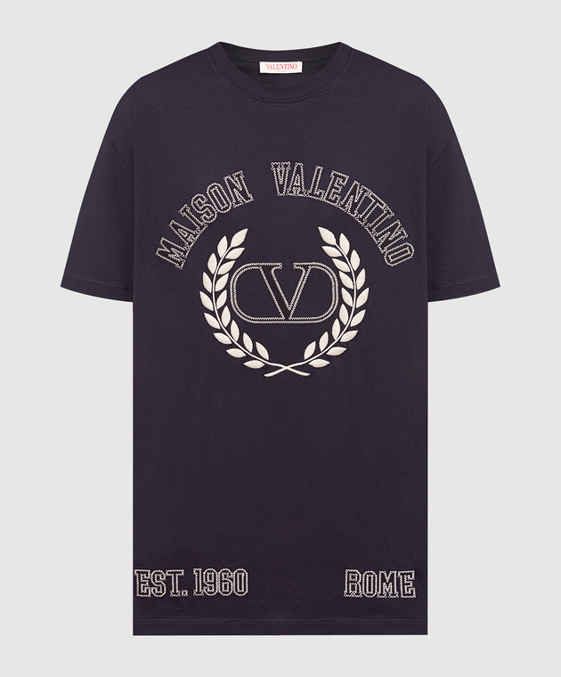 トップス VALENTINO V Logo Piping Tee Navy Valentino Men's V Logo T