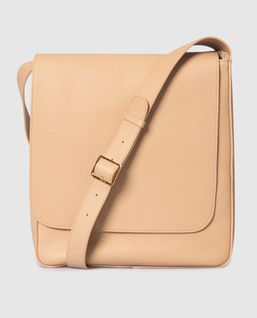 The Row Avery Beige Leather Messenger Bag W1312L129