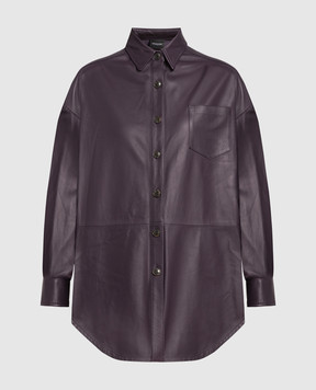 Simonetta Ravizza Purple leather shirt CRISTINA