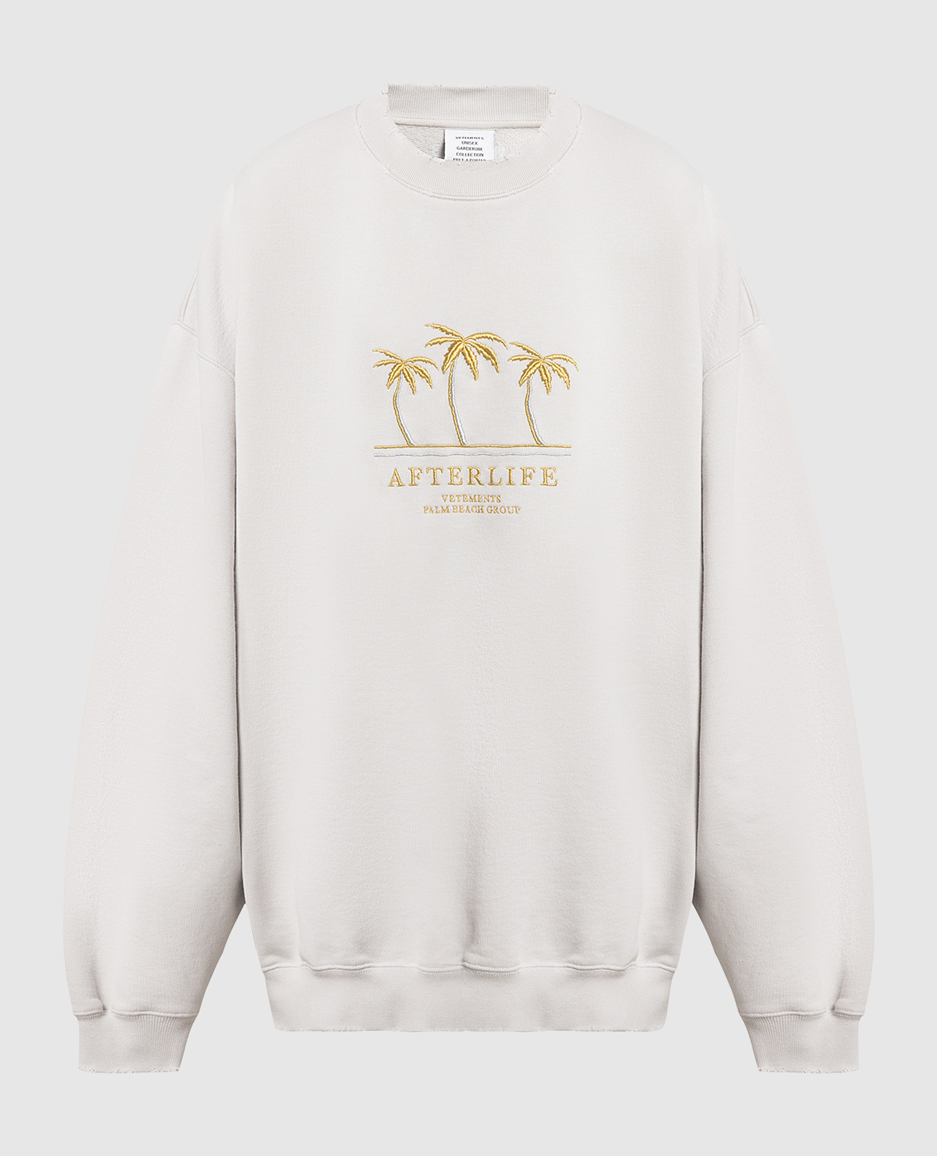 

Gray sweatshirt with embroidery Vetements, Серый