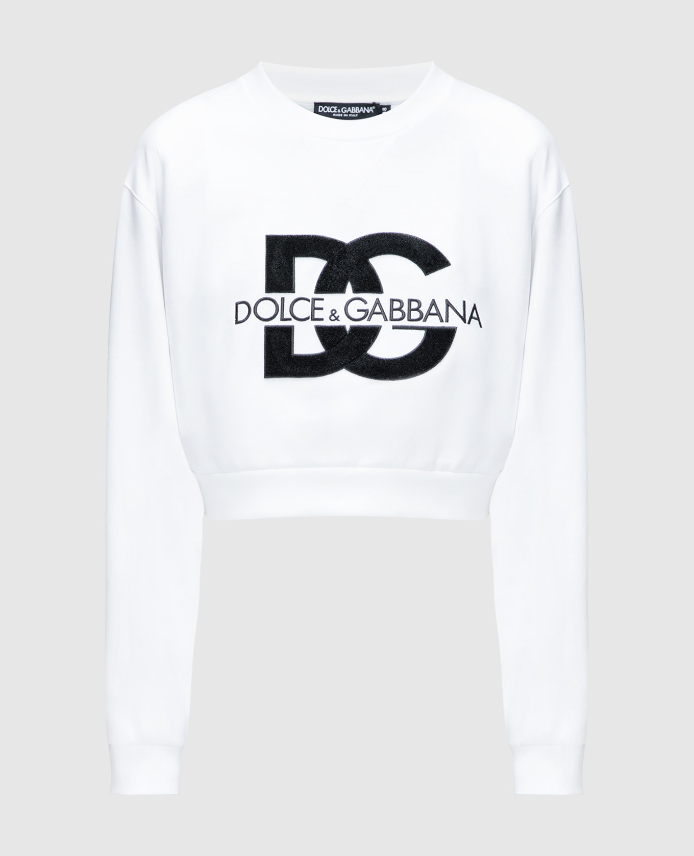 White sweatshirt with contrasting logo Dolce&Gabbana