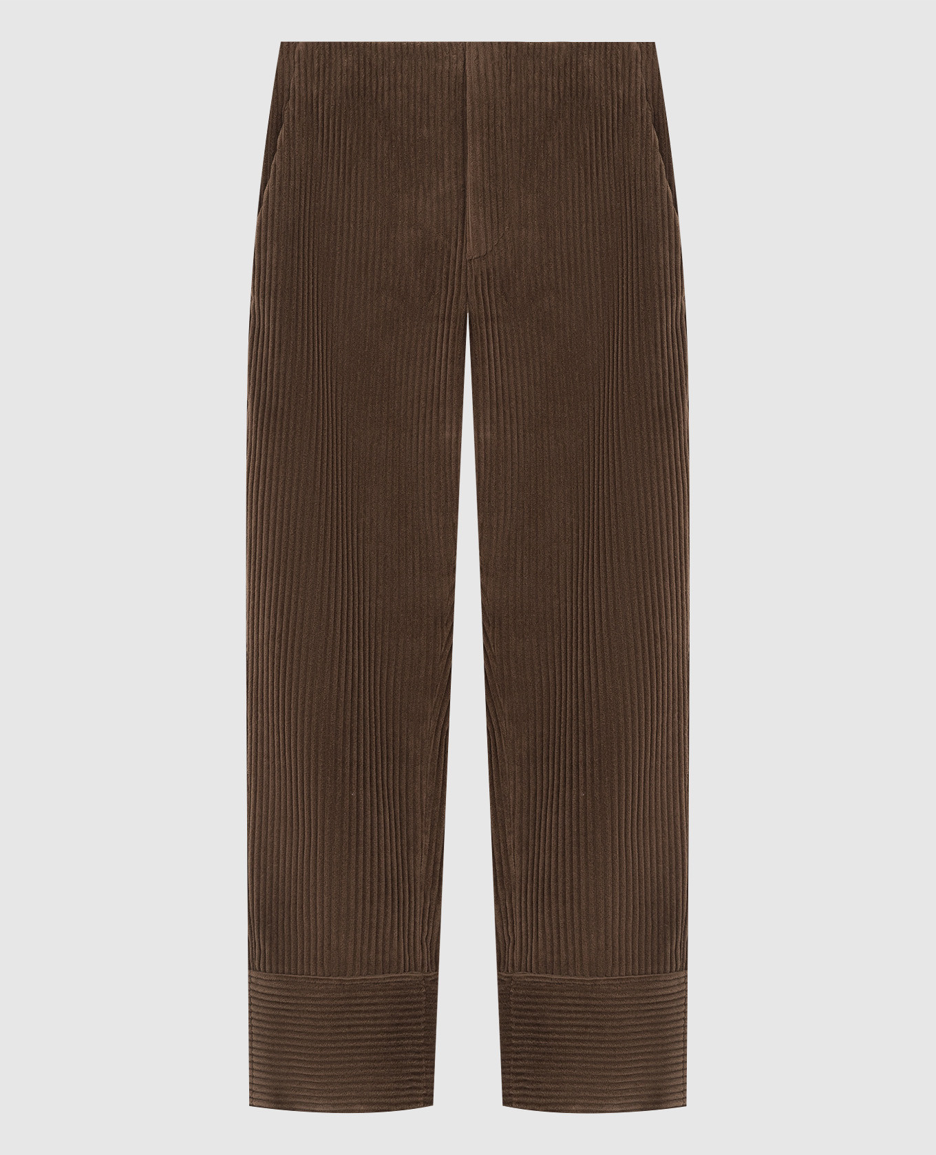 

Corduroy cropped trousers Brunello Cucinelli, Коричневый