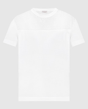 Brunello Cucinelli White t-shirt with sequins M0A45SW520