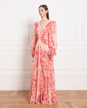 Etro Pink silk paisley dress D123414683