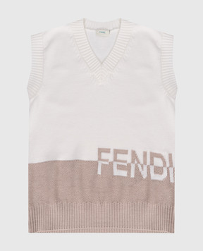 Fendi Children's milk vest made of wool JUG026AJ1L