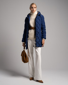 Etro Blue down jacket with quilting D130839570