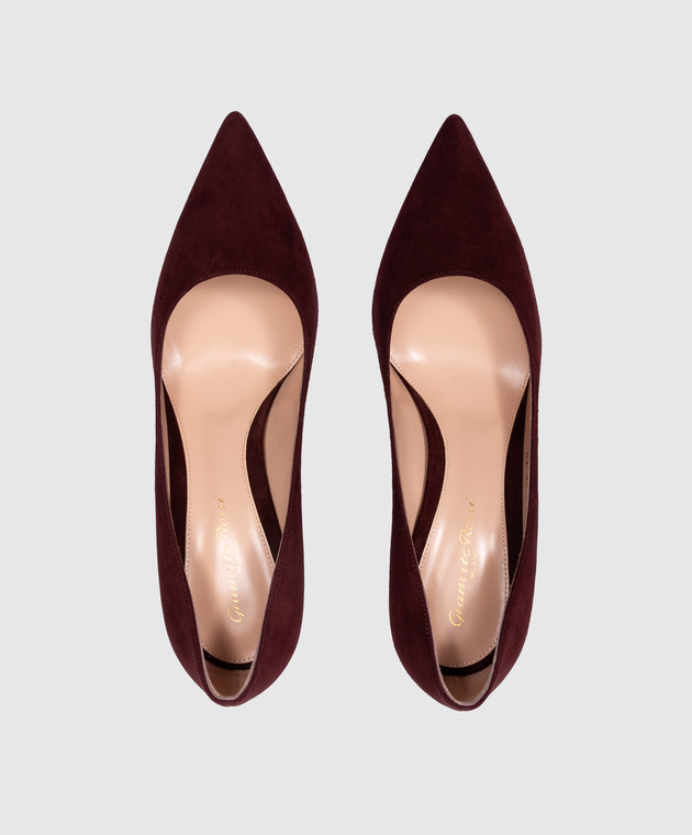 Gianvito Rossi - Décolleté Gianvito 70 in camoscio bordeaux