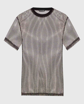 David Koma T-shirt with holographic crystals SS23DK62T