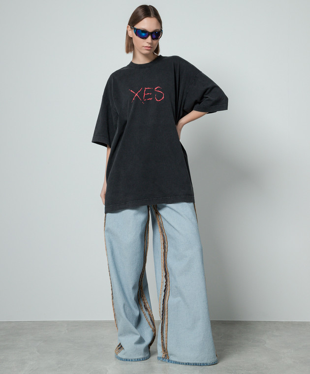 Vetements Black t shirt with SEX print UE64TR220BW buy with  