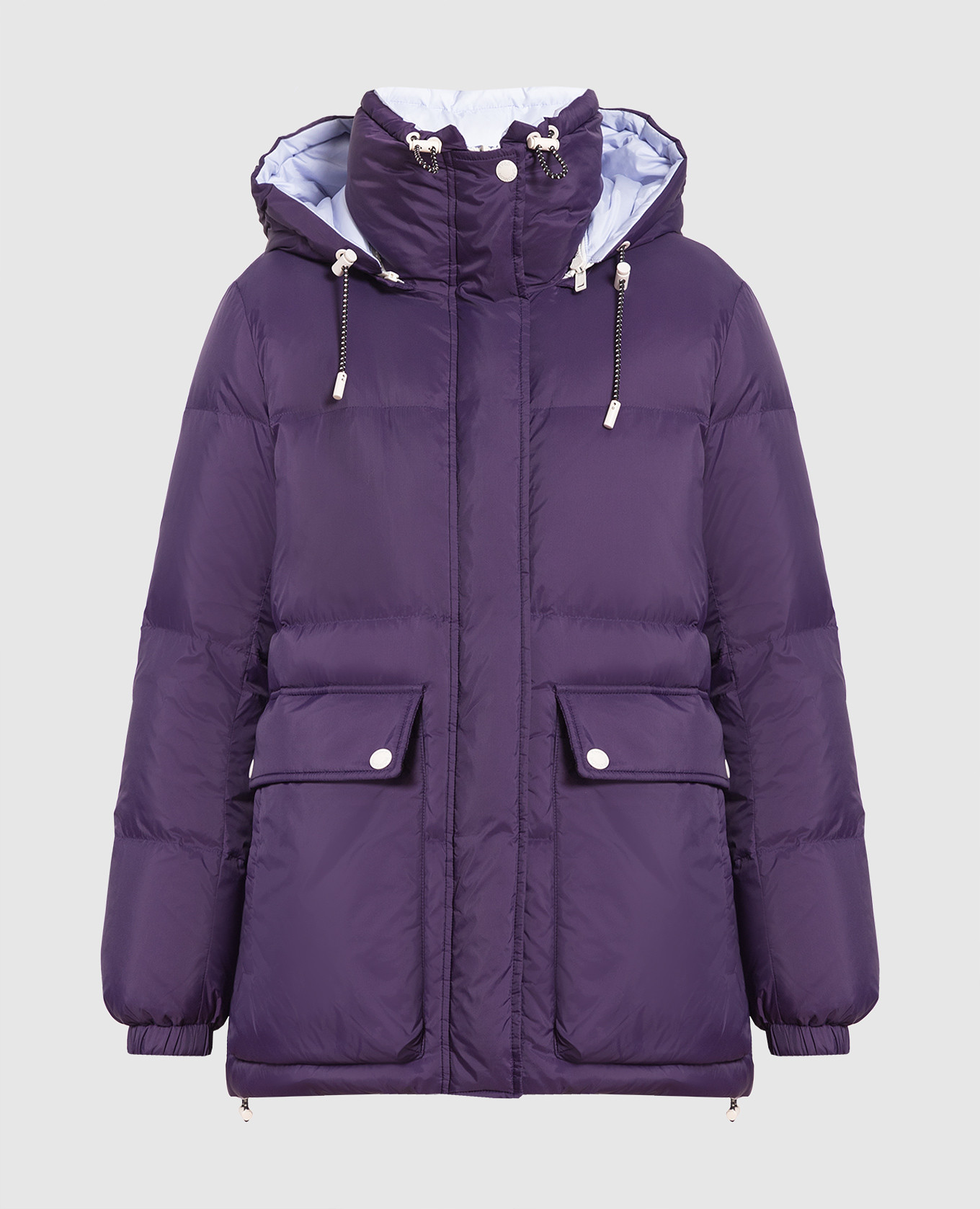 

Two-sided down jacket with logo print Yves Salomon Army, Фиолетовый