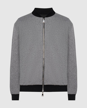 Cashmere&Whiskey Black two-sided bomber jacket GM004Z1340437